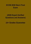 ECON 2030 Stern Final Exam PDF &vert; Study Guide & Practice Test