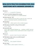 WGU D278 PRACTICE EXAMINATION 2026 QUESTIONS WITH ANSWERS GRADED A&plus;