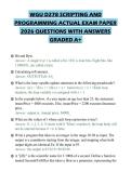 WGU D278 SCRIPTING AND PROGRAMMING ACTUAL EXAM PAPER 2026 QUESTIONS WITH ANSWERS GRADED A&plus;