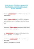 Sports Medicine EOPA Exam Newest 2026  Questions and Correct Detailed Answers  Already Graded A&plus; 