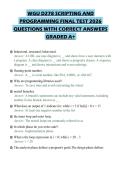 WGU D278 SCRIPTING AND PROGRAMMING FINAL TEST 2026 QUESTIONS WITH CORRECT ANSWERS GRADED A&plus;