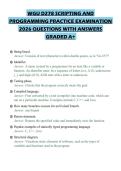 WGU D278 SCRIPTING AND PROGRAMMING PRACTICE EXAMINATION 2026 QUESTIONS WITH ANSWERS GRADED A&plus;