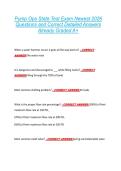 Pump Ops State Test Exam Newest 2026  Questions and Correct Detailed Answers  Already Graded A&plus; 