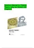 Galois Theory 5th Edition by Ian Stewart Solution Manual &vert;ISBN&colon; 9781032101583&vert; Guide A&plus;