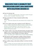 WGU D292 TASK 4&colon; USABILITY TEST CERTIFICATION SCRIPT 2026 QUESTIONS WITH SOLUTIONS GRADED A&plus;