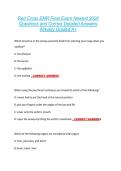 Red Cross EMR Final Exam Newest 2026  Questions and Correct Detailed Answers  Already Graded A&plus; 