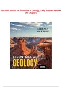 Essentials of Geology 7th ed&period; Edition by Stephen Marshak Solution Manual &vert;ISBN&colon; 9780393882728&vert; Guide A&plus;