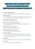 WGU D292 TASK 4&colon; USABILITY TEST PRACTICE EXAMINATION 2026 QUESTIONS WITH ANSWERS GRADED A&plus;