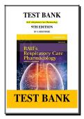 Rau's Respiratory Care Pharmacology 9th Edition by Douglas S&period; Gardenhire Test Bank &vert;ISBN&colon; 9780323299688&vert; Guide A&plus;