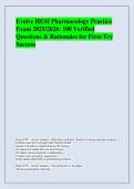Evolve HESI Pharmacology Practice  Exam 2025&sol;2026&colon; 100 Verified  Questions & Rationales for First-Try  Success