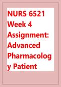 NURS 6521  Week 4  Assignment&colon;  Advanced  Pharmacolog y Patient  Case Studies  and  Management  Strategies Scenario 1 to  4