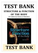 Structure & Function of the Body 16th Edition by Kevin T&period; Patton Test Bank &vert;ISBN&colon; 9780323597791&vert; Guide A&plus;