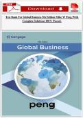 Test Bank for Global Business 5th Edition by Mike W&period; Peng &ndash; Complete Questions & Answers Guide
