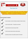 Human Sexuality in a World of Diversity &lpar;Canadian Edition&comma; 6th Edition&rpar; &ndash; Complete Study Notes & Exam Review Guide &lpar;Chapters 1&ndash;18&rpar;