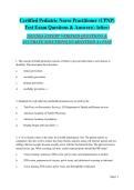 Certified Pediatric Nurse Practitioner &lpar;CPNP&rpar; Test Exam Questions & Answers 2025&sol;2026 &ndash; Complete Practice Questions with Verified Solutions