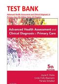 Advanced Health Assessment and Clinical Diagnosis in Primary Care 5th Edition by Dains Complete Test Bank All Chapters 