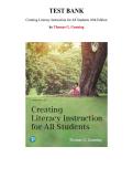 Test Bank &mdash; Creating Literacy Instruction for All Students 10th Edition &mdash; by Thomas Gunning &mdash; Chapter 1-14 &vert; All Chapters