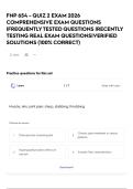 FNP 654 - QUIZ 2 EXAM 2026 COMPREHENSIVE EXAM QUESTIONS &vert;FREQUENTLY TESTED QUESTIONS &vert;RECENTLY TESTING REAL EXAM QUESTIONS&vert;VERIFIED SOLUTIONS &lpar;100&percnt; CORRECT&rpar;