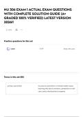 NU 306 EXAM 1 ACTUAL EXAM QUESTIONS WITH COMPLETE SOLUTION GUIDE &lpar;A&plus; GRADED 100&percnt; VERIFIED&rpar; LATEST VERSION 2026&excl;&excl;