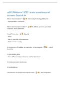 cs101 Midterm 19&sol;20 Laurier questions and  answers Graded A&plus; 