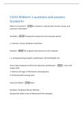 CS101 Midterm 1 questions and answers  Graded A&plus; 