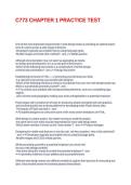 C773 CHAPTER 1 PRACTICE TEST