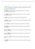 CS101 Computer Systems Exam questions and  answers Graded A&plus; 