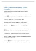 CS 101 Midterm questions and answers  Graded A&plus; 