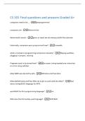 CS 101 Final questions and answers Graded A&plus; 