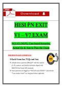 HESI PN Exit Exam Prep V1&ndash;V7 &ndash; NGN Case-Based Questions & Answers