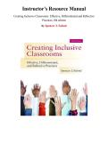 Creating Inclusive Classrooms&colon; Effective&comma; Differentiated and Reflective Practices&comma; 8th edition &mdash;  Spencer J&period; Salend &mdash;Complete Solutions Manual