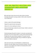 HESI RN REVIEW SHEET 2026 FULL QUESTIONS WITH ANSWERS GRADED A&plus;