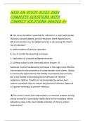 HESI RN PRACTICE SOLUTION 2026 GUARANTEED PASS QUESTIONS GRADED A&plus;