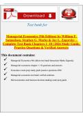 Managerial Economics &lpar;9th Edition&rpar; by William F&period; Samuelson&comma; Stephen G&period; Marks & Jay L&period; Zagorsky &ndash; Complete Study Notes & Exam Review Guide &lpar;Chapters 1&ndash;18&rpar;