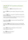 CSN ENV 101 Test 1 questions and answers  Graded A&plus; 