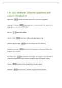 CSE 2221 Midterm 1 Review questions and  answers Graded A&plus; 