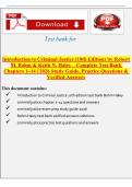 Introduction to Criminal Justice &lpar;10th Edition&rpar; by Robert M&period; Bohm & Keith N&period; Haley &ndash; Complete Study Notes & Exam Review Guide &lpar;Chapters 1&ndash;14&rpar;