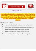Intermediate Statistical Investigations &lpar;1st Edition&rpar; by Nathan Tintle&comma; Beth L&period; Chance&comma; Karen McGaughey&comma; Soma Roy&comma; Todd Swanson & Jill VanderStoep &ndash; Complete Study Notes & Exam Review Guide &lpar;Chapters 1&ndash;6&rpar;