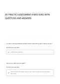 ATI Practice Assessment A Med Surg questions and answers