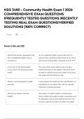NSG 3480 - Community Health Exam 1 2026 COMPREHENSIVE EXAM QUESTIONS &vert;FREQUENTLY TESTED QUESTIONS &vert;RECENTLY TESTING REAL EXAM QUESTIONS&vert;VERIFIED SOLUTIONS &lpar;100&percnt; CORRECT&rpar;