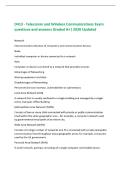 D413 - Telecomm and Wireless Communications Exam  questions and answers Graded A&plus;&vert; 2026 Updated 