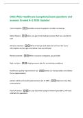 D391 WGU Healthcare Ecosystems Exam questions and  answers Graded A&plus;&vert; 2026 Updated 
