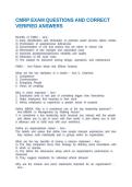 CMRP EXAM QUESTIONS AND CORRECT VERIFIED ANSWERS