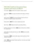 D391 WGU Healthcare Ecosystems Exam questions and answers Graded A&plus;&vert; 2026 Updated