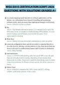 WGU D315 CERTIFICATION SCRIPT 2026 QUESTIONS WITH SOLUTIONS GRADED A&plus;