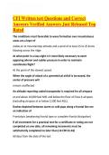 CFI Written test Questions and Correct Answers Verified Answers Just Released Top Rated 