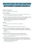 WGU D315 FINAL TEST 2026 QUESTIONS WITH CORRECT ANSWERS GRADED A&plus;