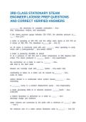 3RD CLASS STATIONARY STEAM ENGINEER LICENSE PREP QUESTIONS AND CORRECT VERIFIED ANSWERS