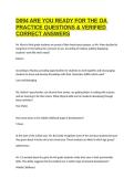 D094 ARE YOU READY FOR THE OA PRACTICE QUESTIONS & VERIFIED CORRECT ANSWERS