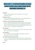 WGU D317 - IT APPLICATIONS ACTUAL EXAM PAPER 2026 QUESTIONS WITH ANSWERS GRADED A&plus;